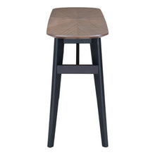 Load image into Gallery viewer, Solid Wood Oval Console Table - Espresso / Black
