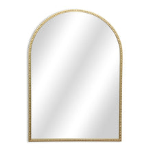 Load image into Gallery viewer, 34" Metal Beaded Arch Accent Mirror - Gold
