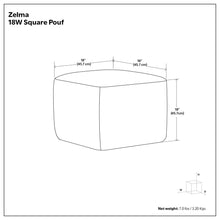 Load image into Gallery viewer, Zelma - Square Woven Outdoor / Indoor Pouf - Cream / Natural
