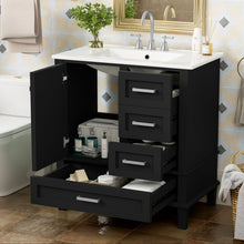 Load image into Gallery viewer, Bathroom Vanity, Modern Bathroom Cabinet With Sink Combo Set, Bathroom Storage Cabinet With A Soft Closing Door And 3 Drawers, Solid Wood Frame
