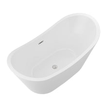 Load image into Gallery viewer, Glossy Freestanding Bathtub, Double Slipper Design, Deep Soaking Comfort

