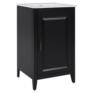Modern Bathroom Vanity With Sink, Functional Drawer, Soft- Closing Door