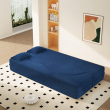 Load image into Gallery viewer, Modern Floor Sleeper Sofa Bed With 2 Pillows, Convertible Twin Size Folding Mattress For Living Room
