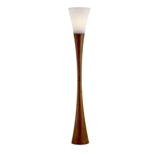 Load image into Gallery viewer, Solid Wood Novelty Floor Lamp With Cone Shade - Brown / White
