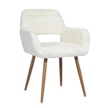 Load image into Gallery viewer, Faux Fur Arm Chair - White And Brown
