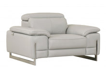 Load image into Gallery viewer, Tasteful Leather Chair - Light Gray
