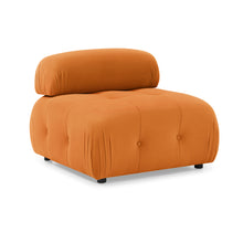 Load image into Gallery viewer, Modular Sectional Sofa, Button Tufted Designed and DIY Combination,L Shaped Couch with Reversible Ottoman, Orange Velvet
