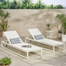 Load image into Gallery viewer, Outdoor Nylon Mesh Chaise Lounge, (Set of 2)
