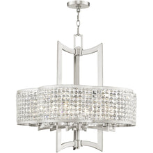 Load image into Gallery viewer, 26'' Six Light Dimmable Chandelier With Shades - Nickel
