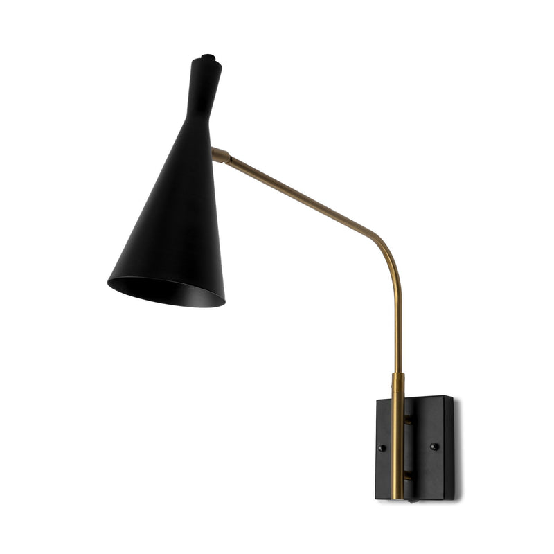 18'' Metal Corner Wall Light - Black