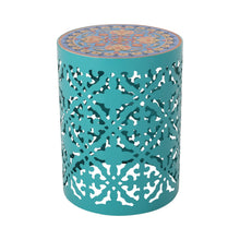 Load image into Gallery viewer, Airy - Outdoor Side Table With Lace Cut Design And Metal Frame
