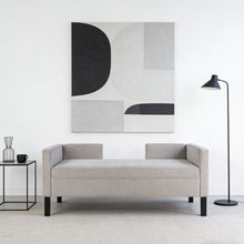 Load image into Gallery viewer, Upholstered Ottoman With 2 Bolster Pillows For Living Room - Gray
