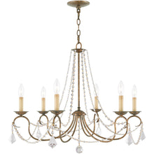 Load image into Gallery viewer, 24" Six Light Dimmable Chandelier With Shades - Bronze
