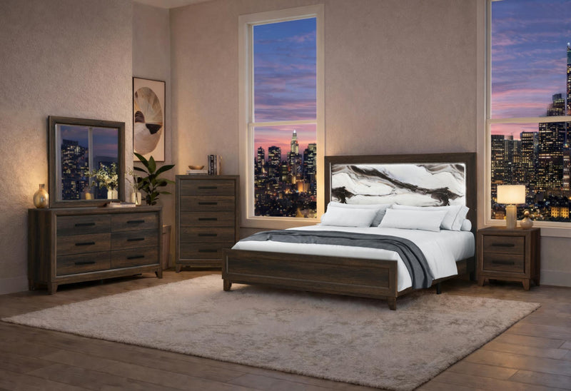 Wood Dresser Mount Framed (766545) - Dark Brown