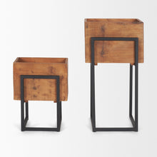Load image into Gallery viewer, Rectangular Urn Planters (Set of 2) - Brown
