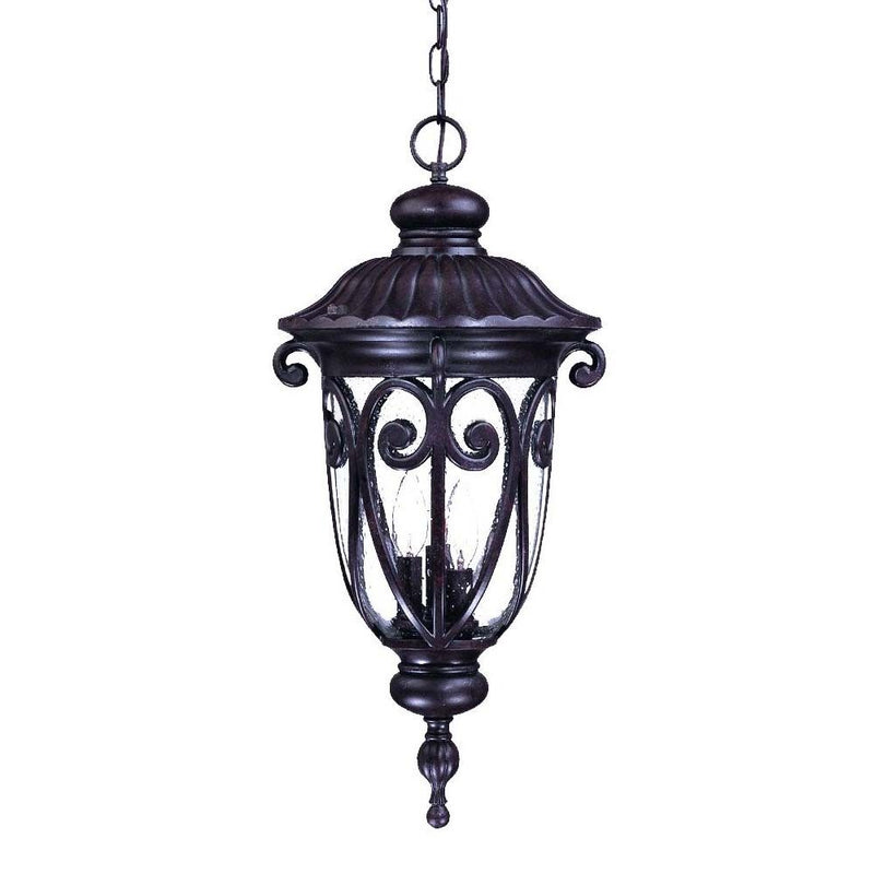 Naples 3-Light Marbelized Hanging Light - Mahogany