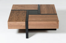Load image into Gallery viewer, Square Coffee Table With Four Drawers - Brown And Black
