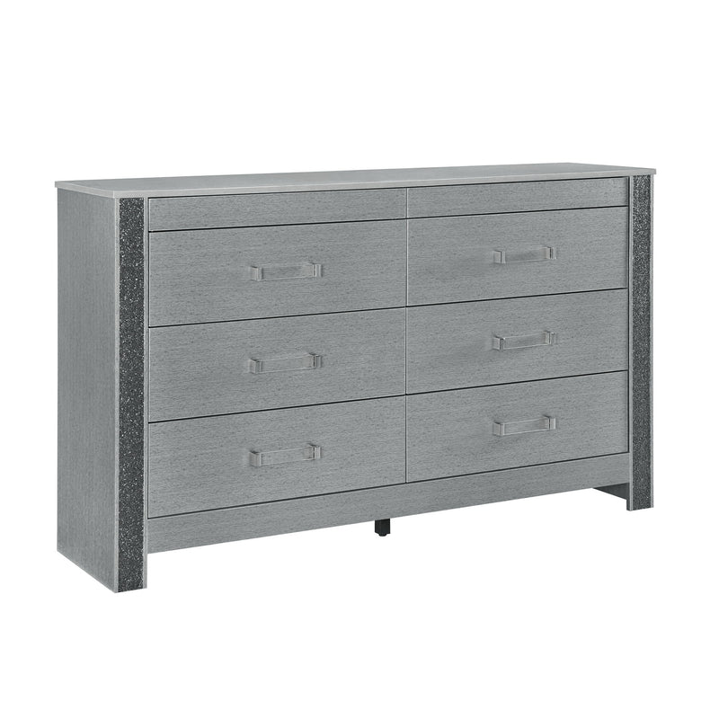 Lorenzo - 5 Piece Bedroom Set With Glittered Detailing