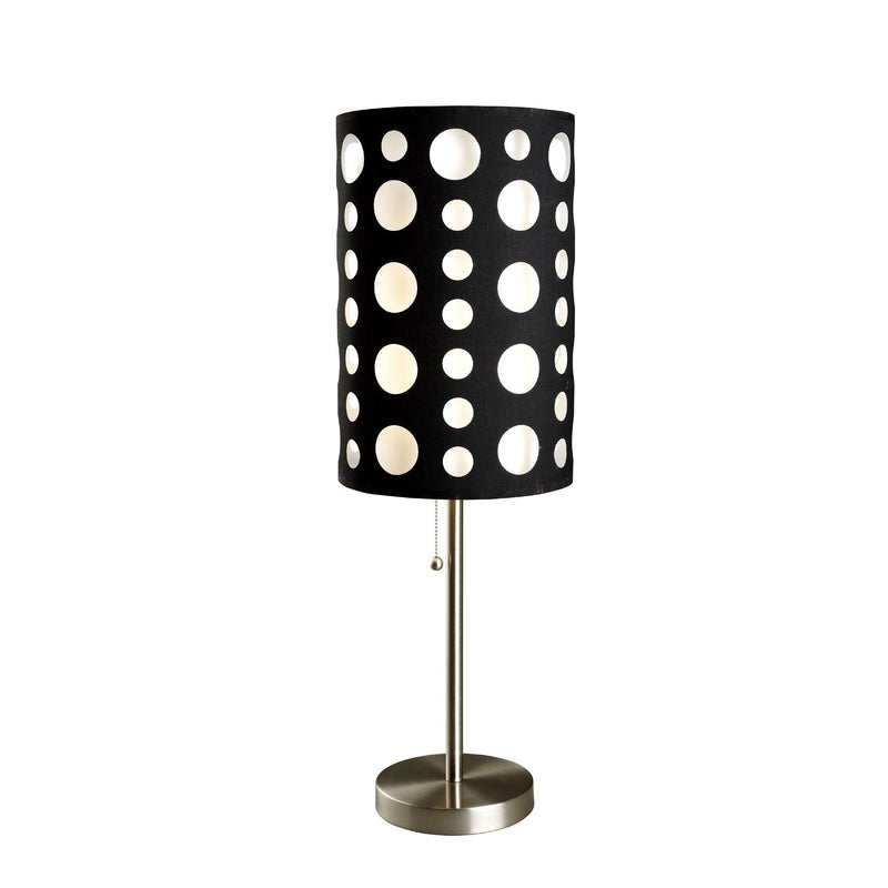 Metal Novelty Drum Shade - Black And White