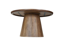 Load image into Gallery viewer, 54" Solid Wood Pedestal Base Round Top Dining Table - Brown
