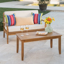 Load image into Gallery viewer, 4 Person Outdoor Seating Group With Cushions Comfortable Patio Set - Teak
