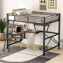 Load image into Gallery viewer, Loft Bed With Desk And Shelf, Modern Design
