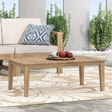 Load image into Gallery viewer, Outdoor Coffee Table With Slat Panel Top - Light Brown
