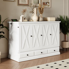 Load image into Gallery viewer, Solid Pine Murphy Bed Chest Cube Cabinet Bed With Charging Station And Large Storage Drawer For Home Office Or Small Room
