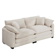 Load image into Gallery viewer, Modern 2 Seater With 4 Pillows, Upholstered Deep Seating Loveseat
