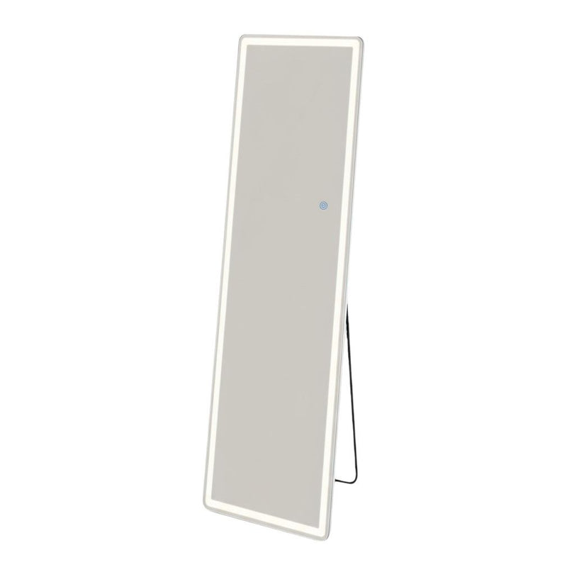 64" Lighted Freestanding And Wall Mount Frameless Full Length Mirror - Clear