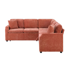 Load image into Gallery viewer, Modern L Shaped Sectional Sofa Bed With Hidden Storage Upholstery
