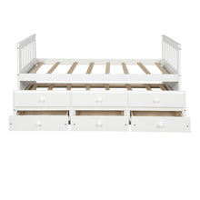 Load image into Gallery viewer, TOPMAX Captain&#39;s Bed Twin Daybed with Trundle Bed and Storage Drawers, White
