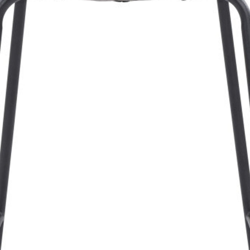 Steel Low Back Counter Height Bar Chair - White And Black