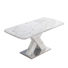 Load image into Gallery viewer, Modern Rectangle Dining Table With Stretchable TopAnd X Shape Legs
