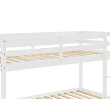 Load image into Gallery viewer, Twin over Twin Floor Bunk Bed, White(New SKU:W504P148538)
