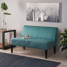 Load image into Gallery viewer, Contemporary Loveseat With Upholstered Fabric And Birch Wood Legs
