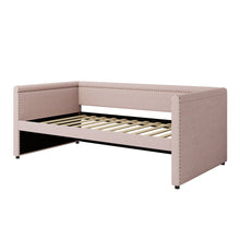 Load image into Gallery viewer, Modern Style Upholstered Daybed With Trundle For Guest Room, Small Bedroom
