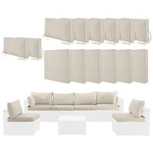 Load image into Gallery viewer, Cushion Covers For 7 Piece Wicker Sectional Sofa, 14 Pack Seat And Back Slipcovers With Zipper
