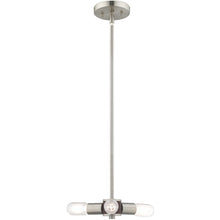 Load image into Gallery viewer, 5" Three Light Dimmable Chandelier With Shades - Nickel
