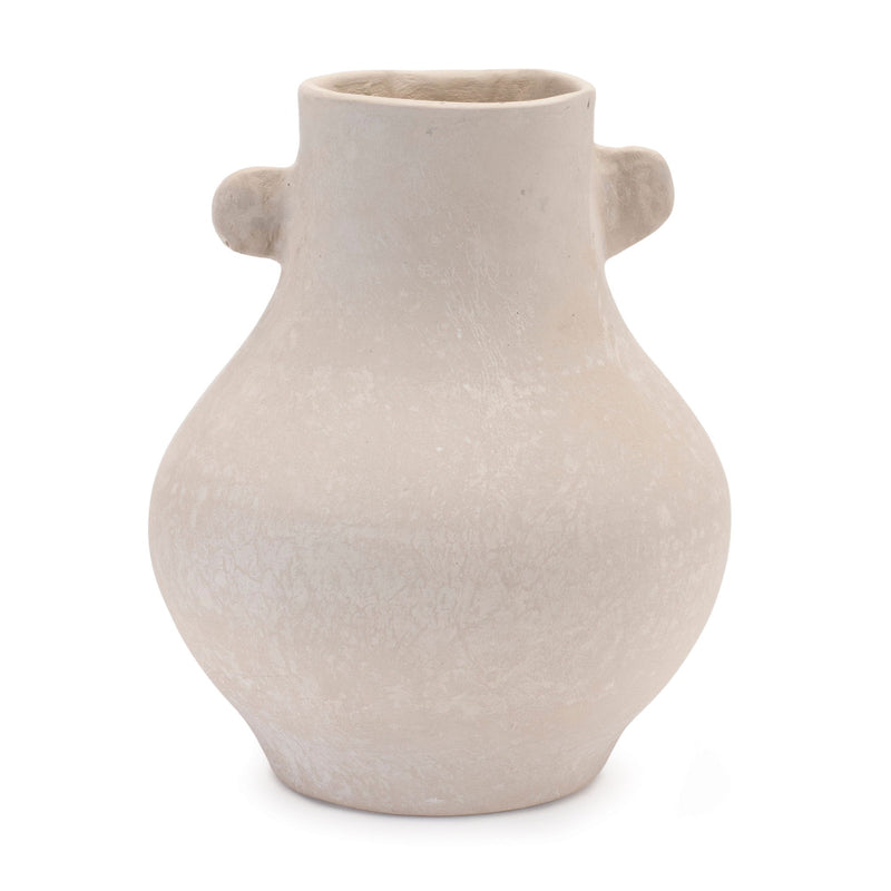 Recycled Round Urn - Beige