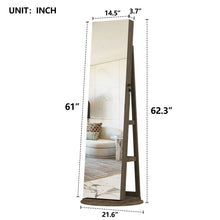 Load image into Gallery viewer, Swivel Jewelry Cabinet With Full Length Mirror

