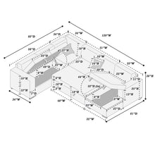 Load image into Gallery viewer, Modern Design Convertible Sectional Storage Bed With USB Port

