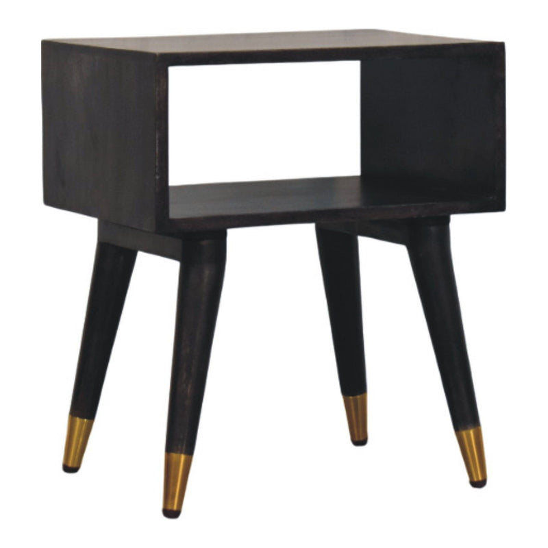 21" Solid Wood Two Drawer Nightstand - Brown