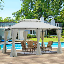 Load image into Gallery viewer, Outdoor Patio Gazebo Tent With Ventilated Double Roof And Sidewall
