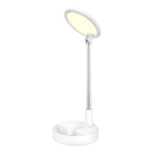 Load image into Gallery viewer, 22" Metal And Plastic Adjustable Portable Desk Lamp LED With Phone Clamp - White
