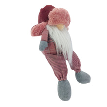 Load image into Gallery viewer, Fabric Standing Gnome - Pink / Gray / White
