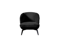 Load image into Gallery viewer, Velvet Steel Lounge Chair - Black / Steel
