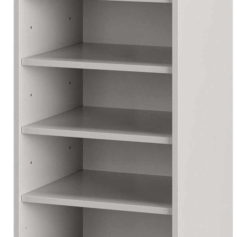 Ten Pair Solid Woodshoe Storage Cabinet (752053) - Off White