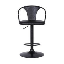 Load image into Gallery viewer, Swivel Low Back Adjustable Height Bar Chair - Black
