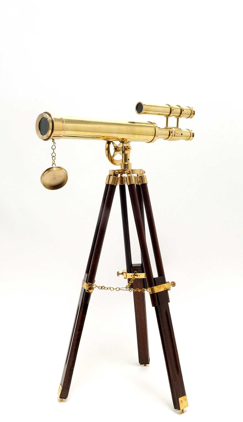 Telescope With Stand - Brass